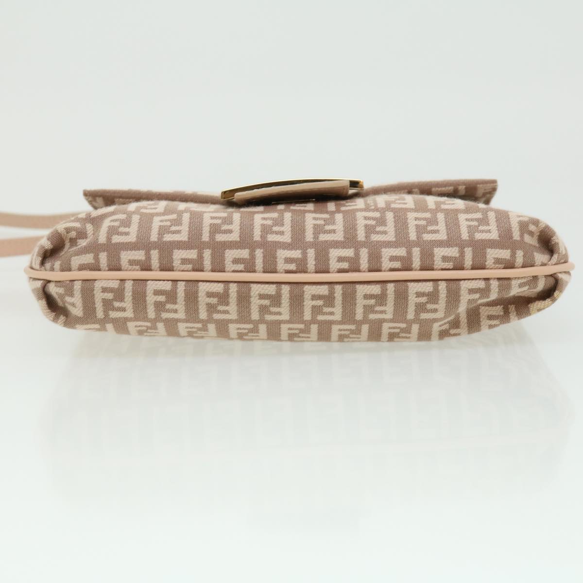 FENDI Zucchino Canvas Shoulder Bag Pink rd2782