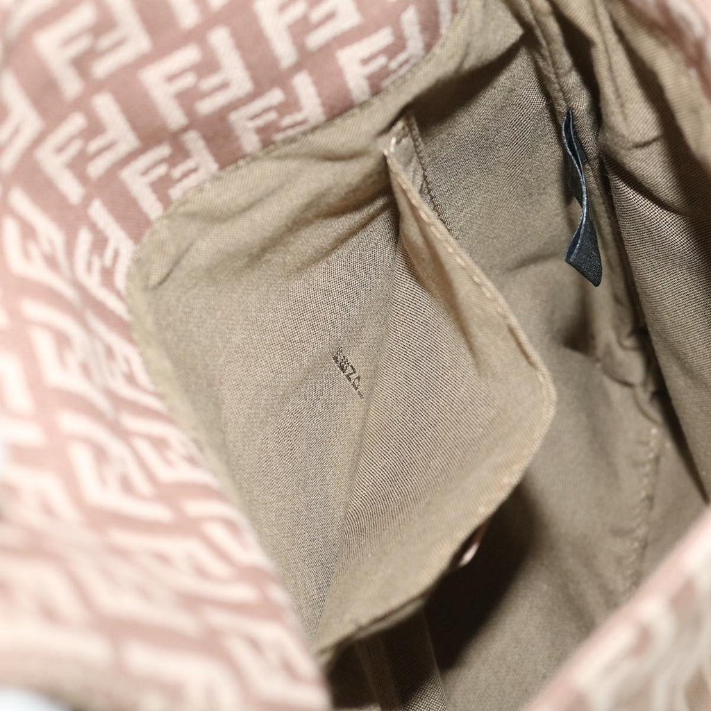 FENDI Zucchino Canvas Shoulder Bag Pink rd2782