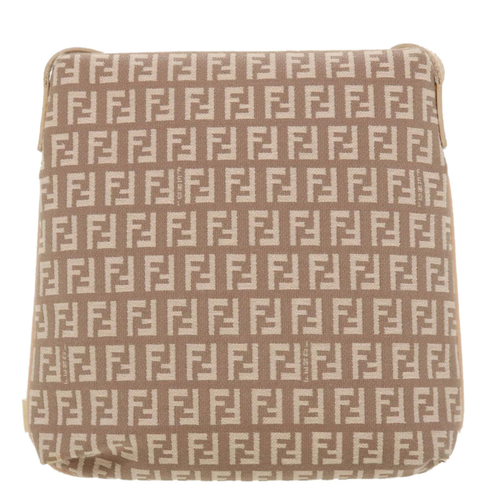 FENDI Zucchino Canvas Shoulder Bag Pink rd2782