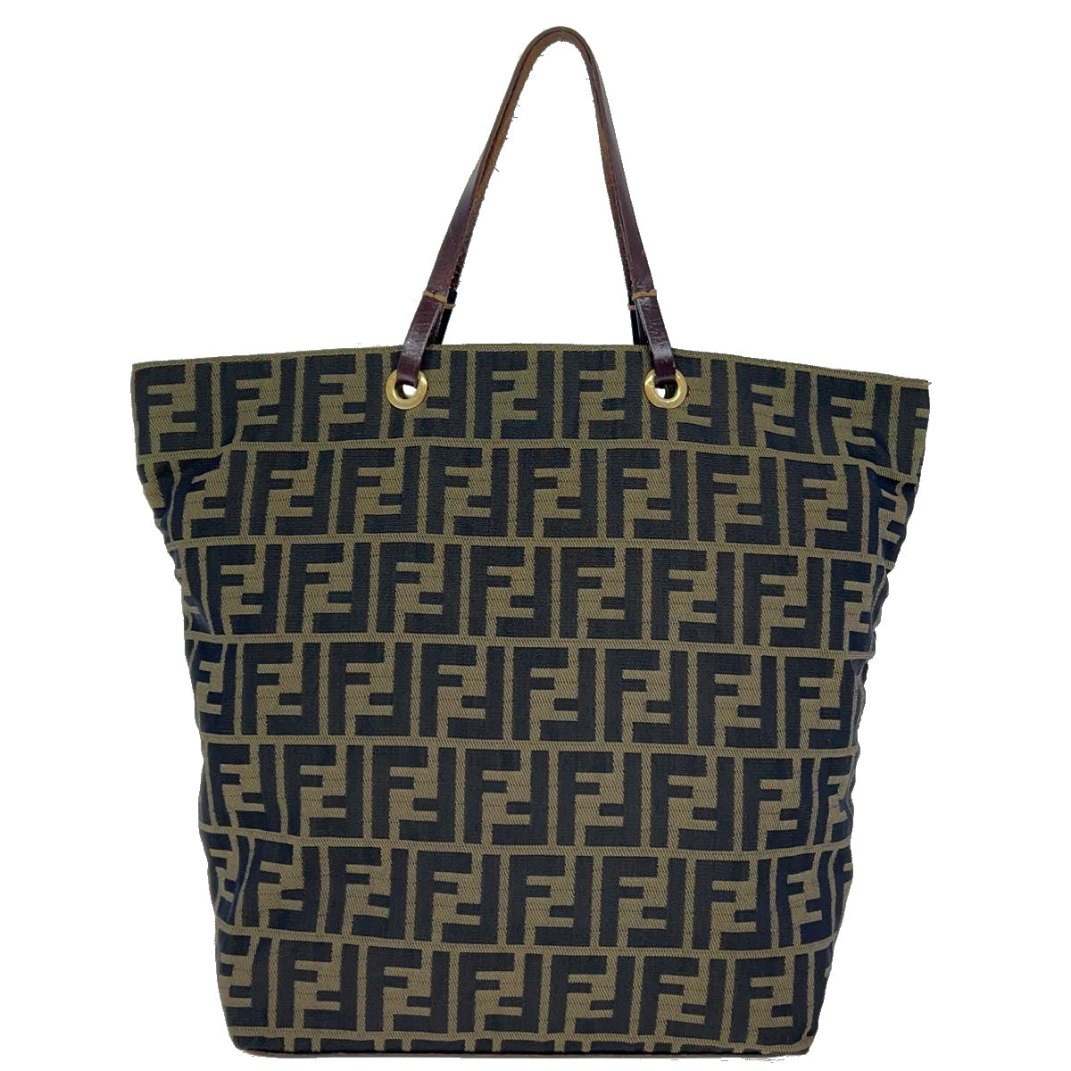 FENDI Zucca Canvas Tote Bag Brown rd2790