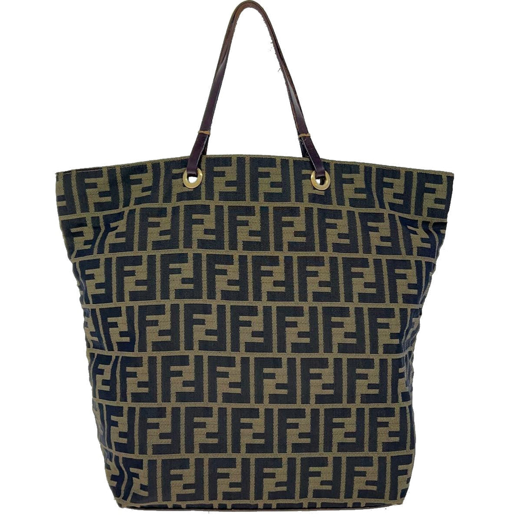 FENDI Zucca Canvas Tote Bag Brown rd2790