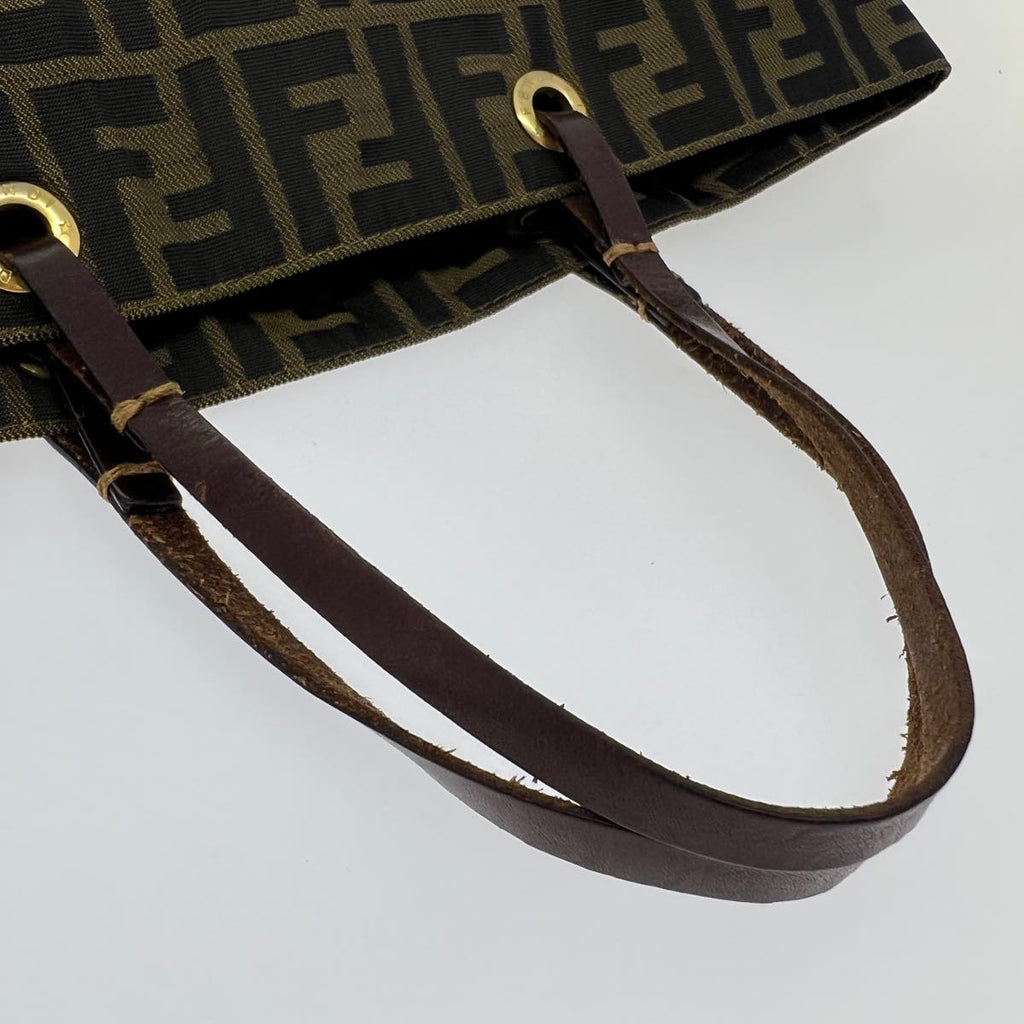 FENDI Zucca Canvas Tote Bag Brown rd2790