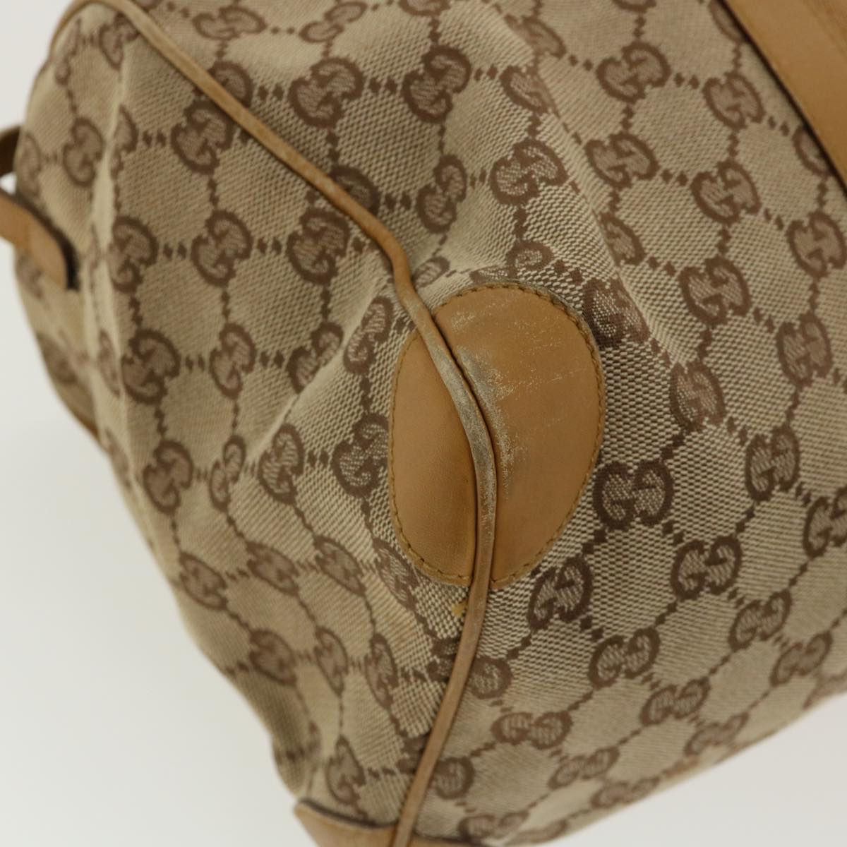 GUCCI GG Canvas Sherry Line Hand Bag Beige Red Brown 0000846002113 rd2865