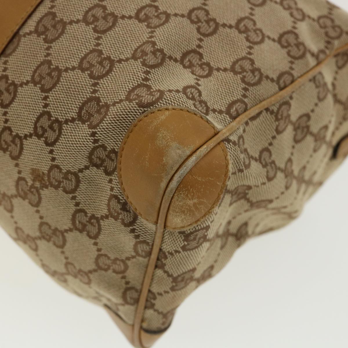 GUCCI GG Canvas Sherry Line Hand Bag Beige Red Brown 0000846002113 rd2865