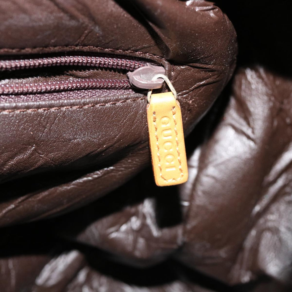 GUCCI GG Canvas Sherry Line Hand Bag Beige Red Brown 0000846002113 rd2865