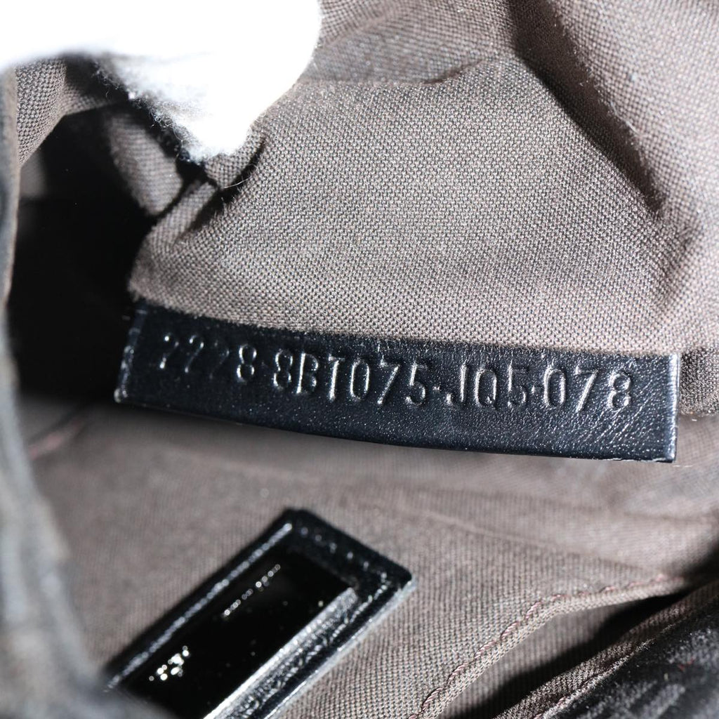 FENDI Zucchino Canvas Shoulder Bag Brown rd2894