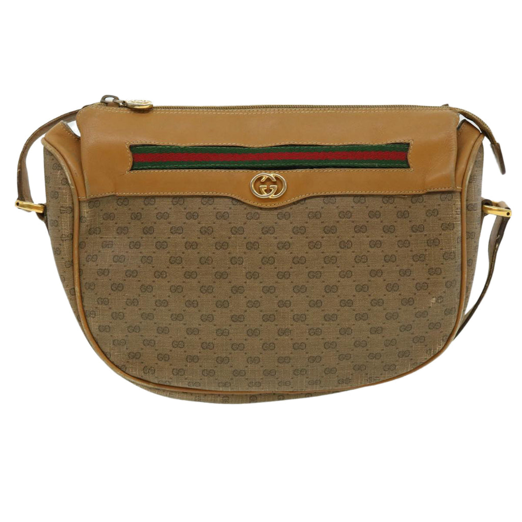 GUCCI Micro GG Canvas Shoulder Bag Brown 001580918 rd2931