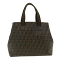 FENDI Zucca Canvas Tote Bag PVC Leather Brown rd2937