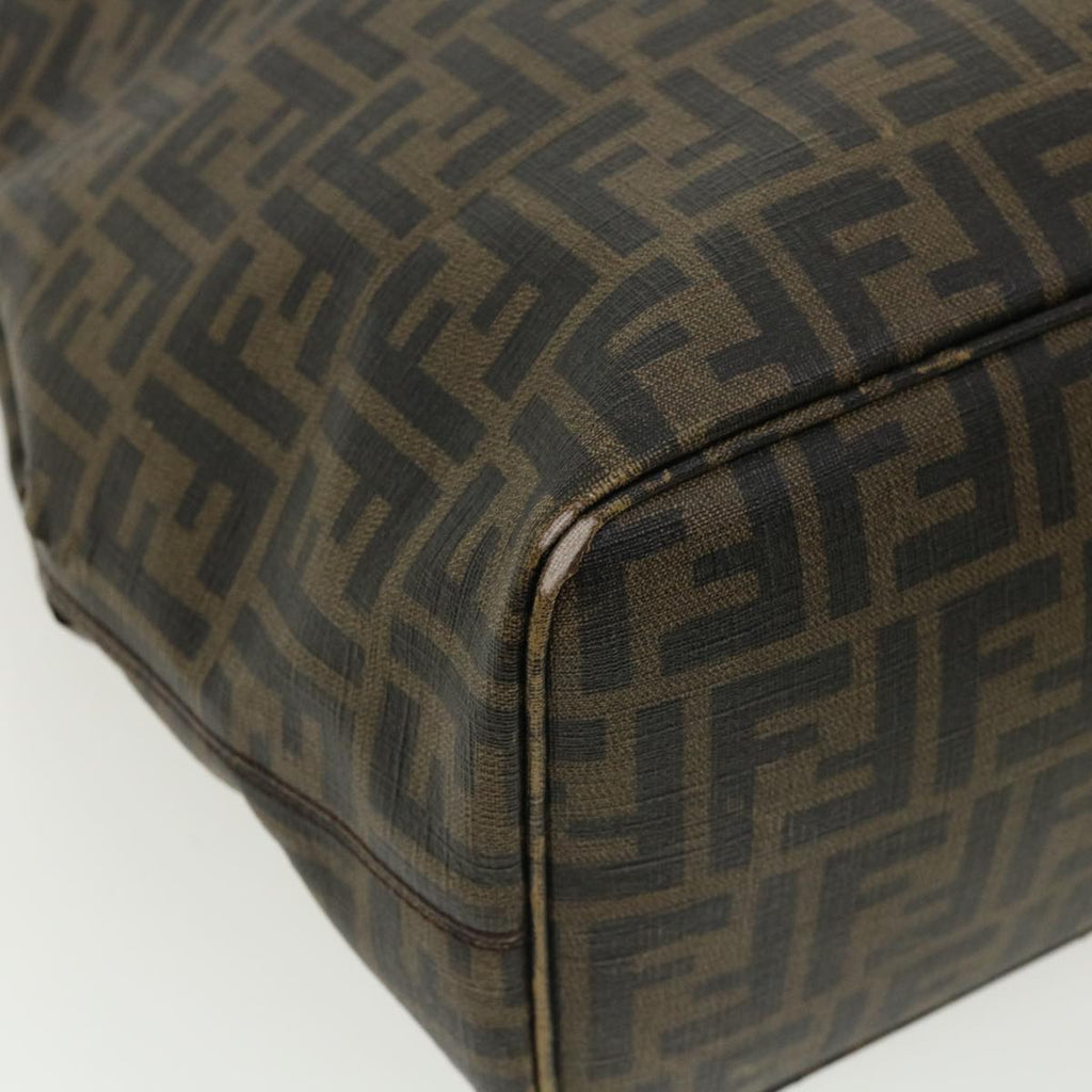 FENDI Zucca Canvas Tote Bag PVC Leather Brown rd2937