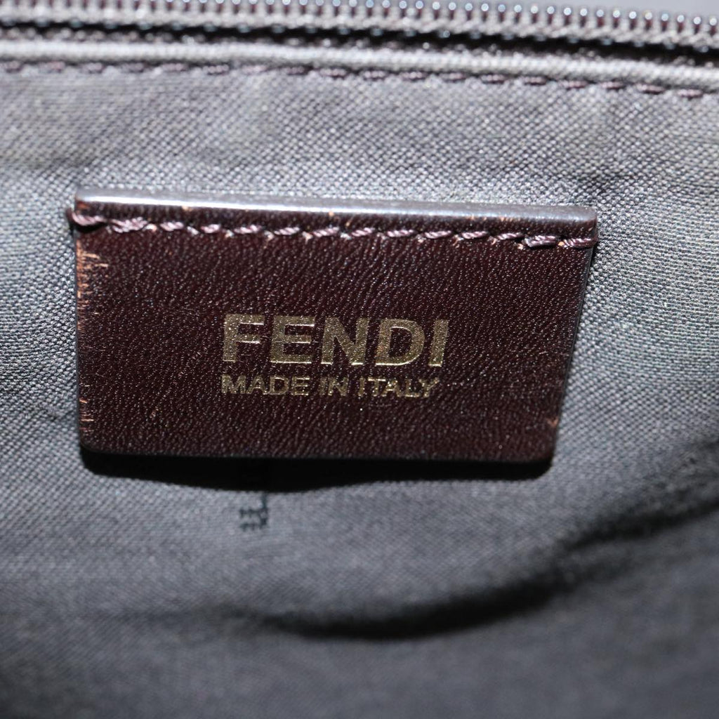 FENDI Zucca Canvas Tote Bag PVC Leather Brown rd2937