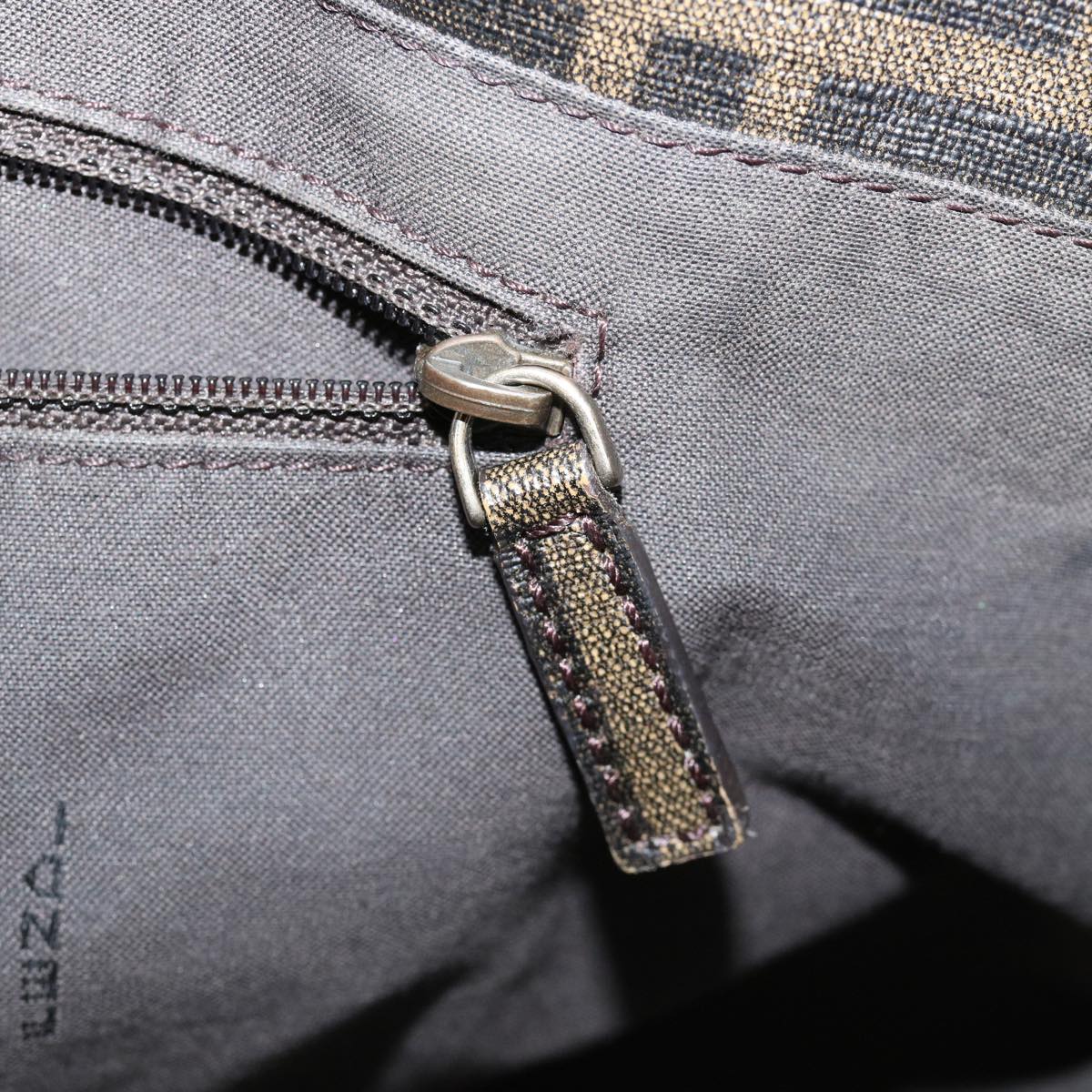 FENDI Zucca Canvas Tote Bag PVC Leather Brown rd2937