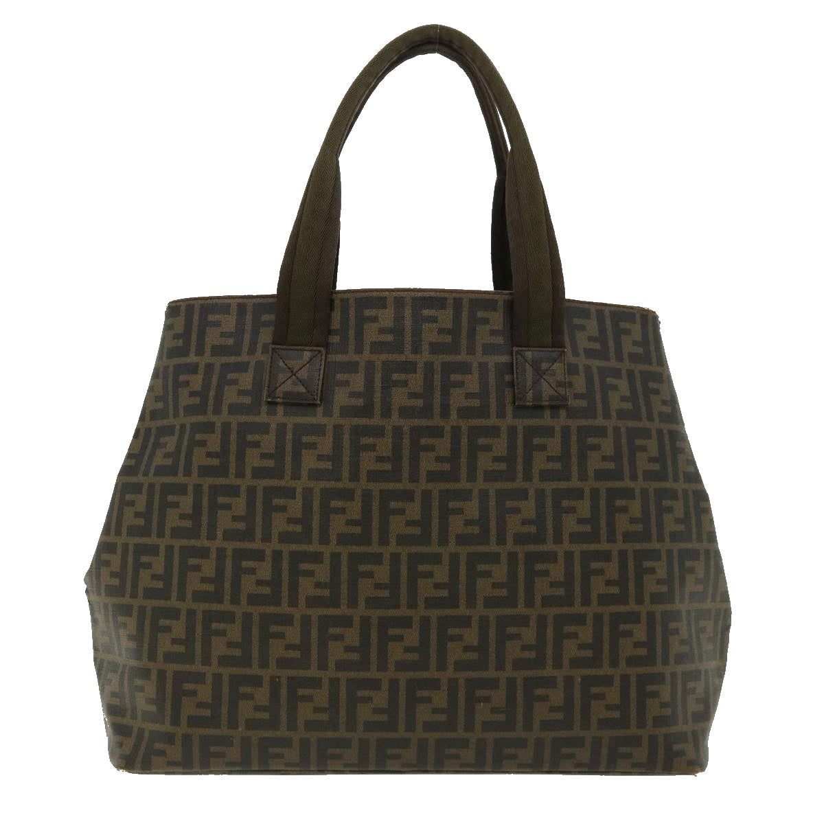 FENDI Zucca Canvas Tote Bag PVC Leather Brown rd2937