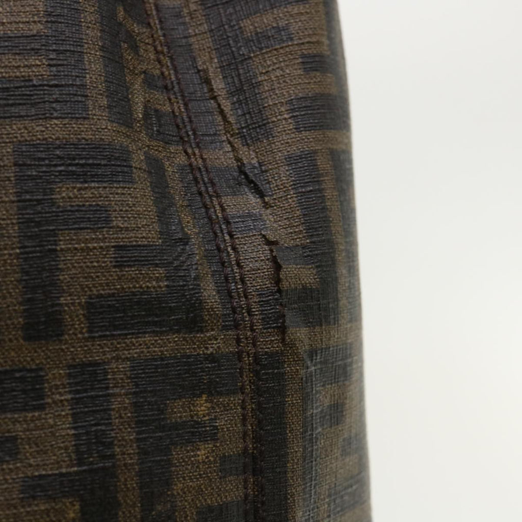 FENDI Zucca Canvas Tote Bag PVC Leather Brown rd2937