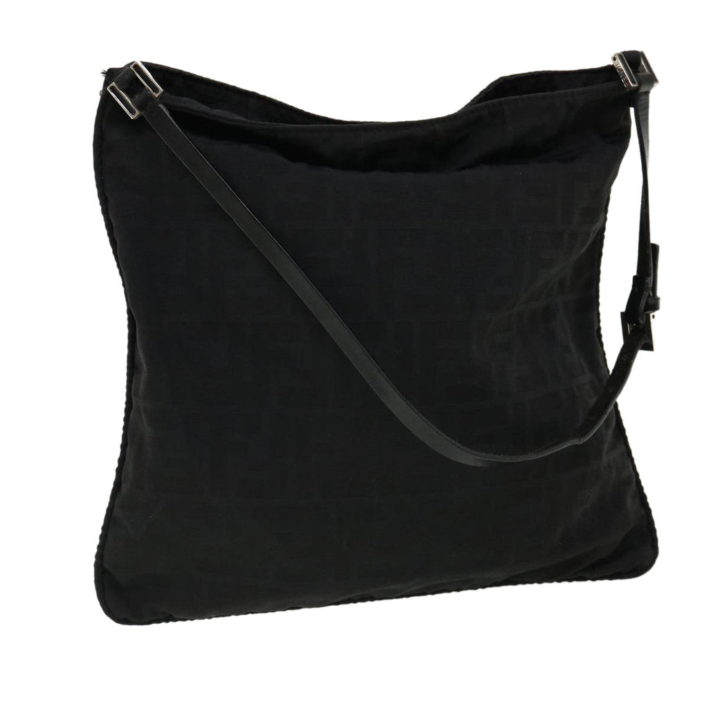 FENDI Zucca Canvas Shoulder Bag Black rd3223