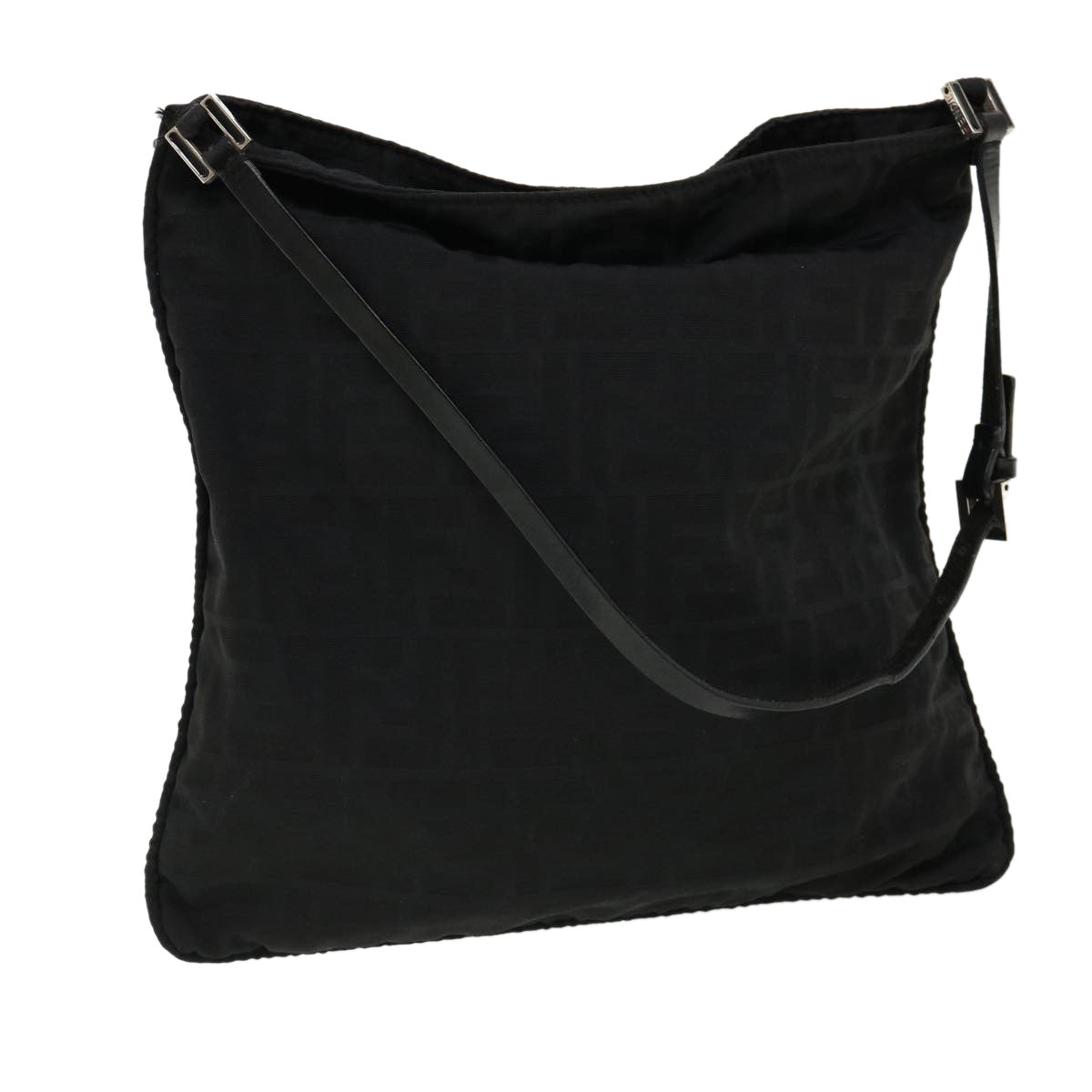 FENDI Zucca Canvas Shoulder Bag Black rd3223