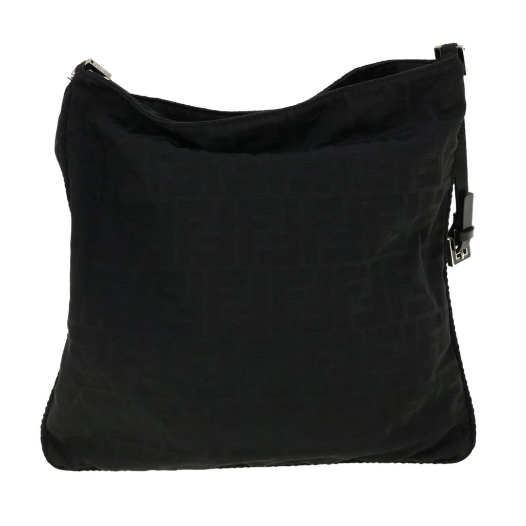 FENDI Zucca Canvas Shoulder Bag Black rd3223