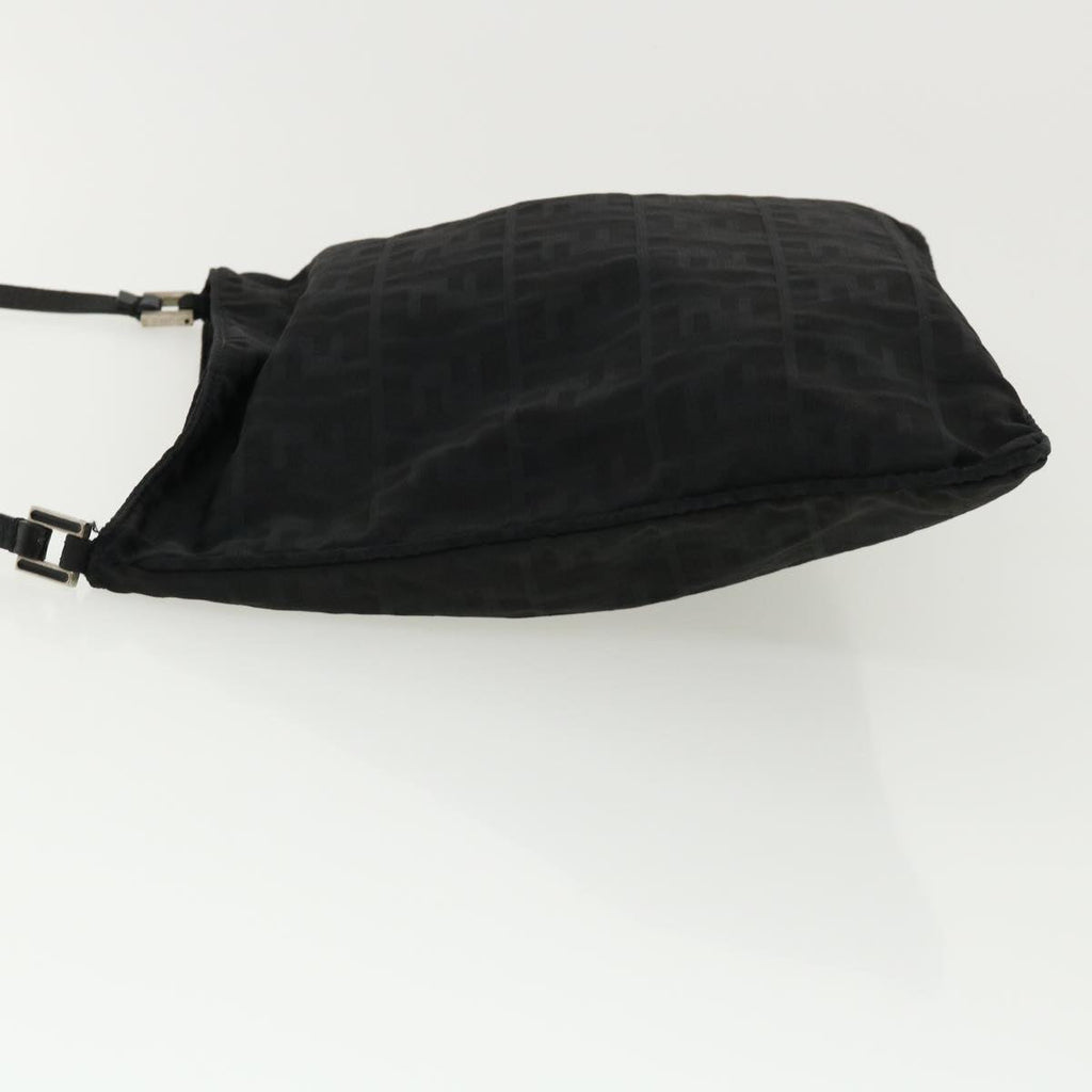 FENDI Zucca Canvas Shoulder Bag Black rd3223