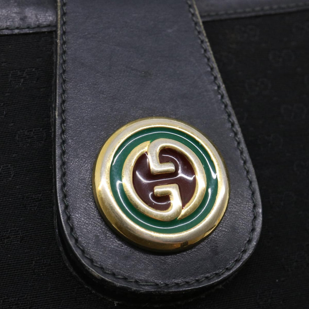 GUCCI Micro GG Canvas Shoulder Bag Black rd3454