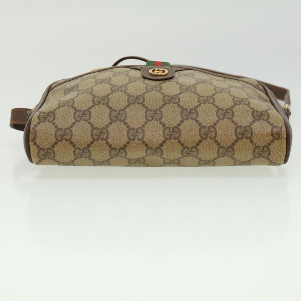 GUCCI GG Canvas Web Sherry Line Shoulder Bag Beige Red Green rd3519