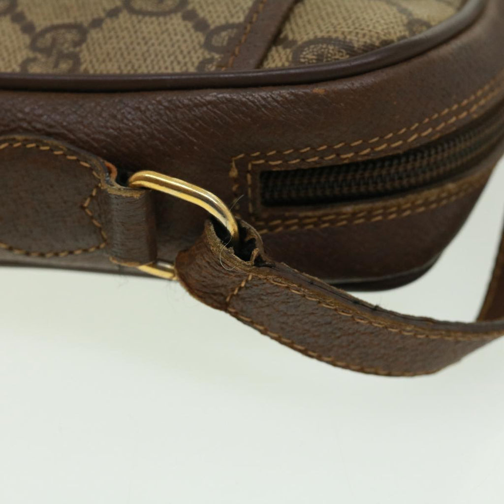 GUCCI GG Canvas Web Sherry Line Shoulder Bag Beige Red Green rd3519