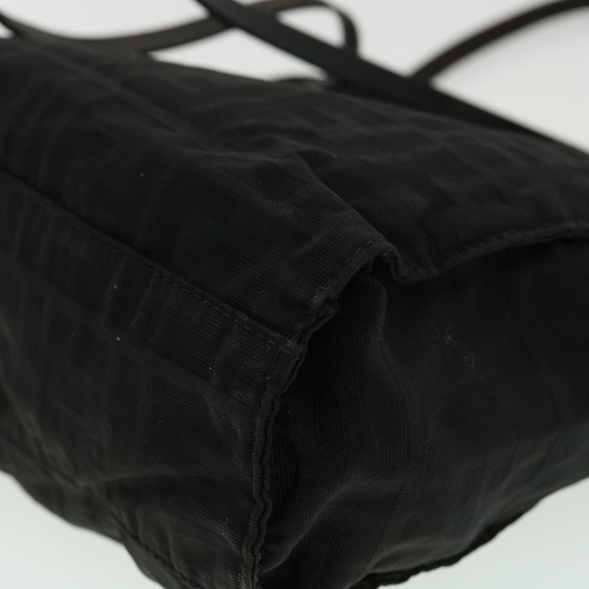 FENDI Zucca Canvas Tote Bag Nylon Black rd3648
