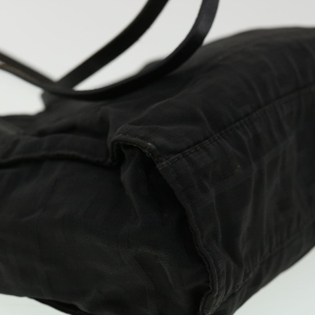 FENDI Zucca Canvas Tote Bag Nylon Black rd3648