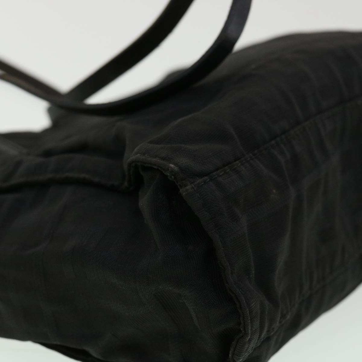 FENDI Zucca Canvas Tote Bag Nylon Black rd3648