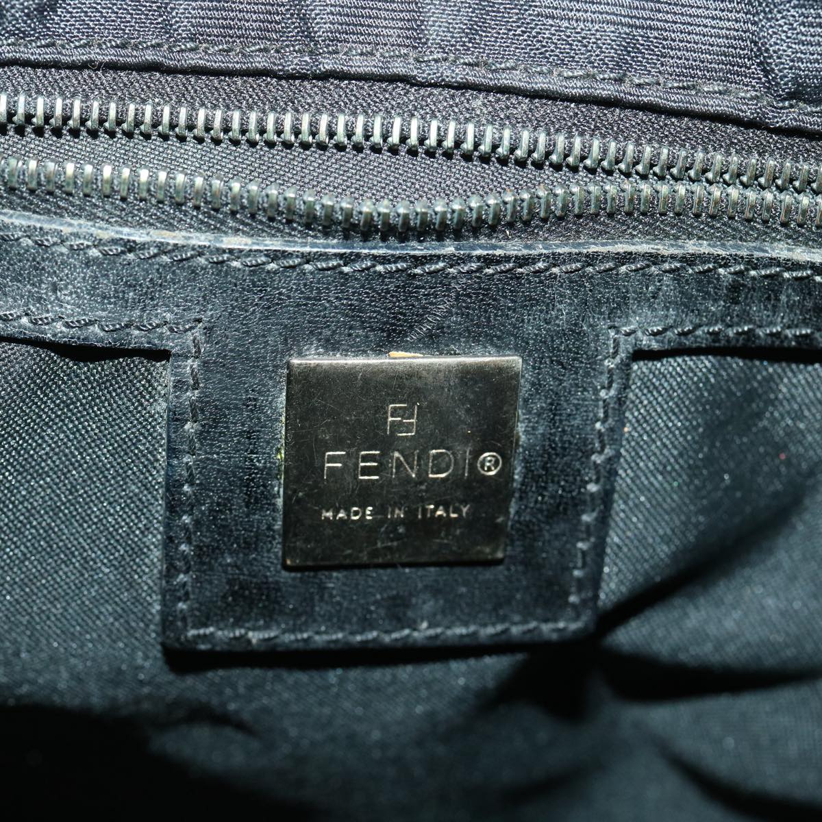 FENDI Zucca Canvas Tote Bag Nylon Black rd3648