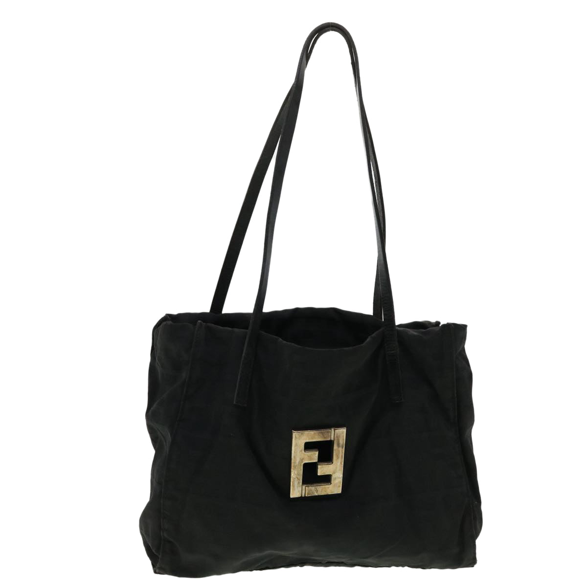 FENDI Zucca Canvas Tote Bag Nylon Black rd3648