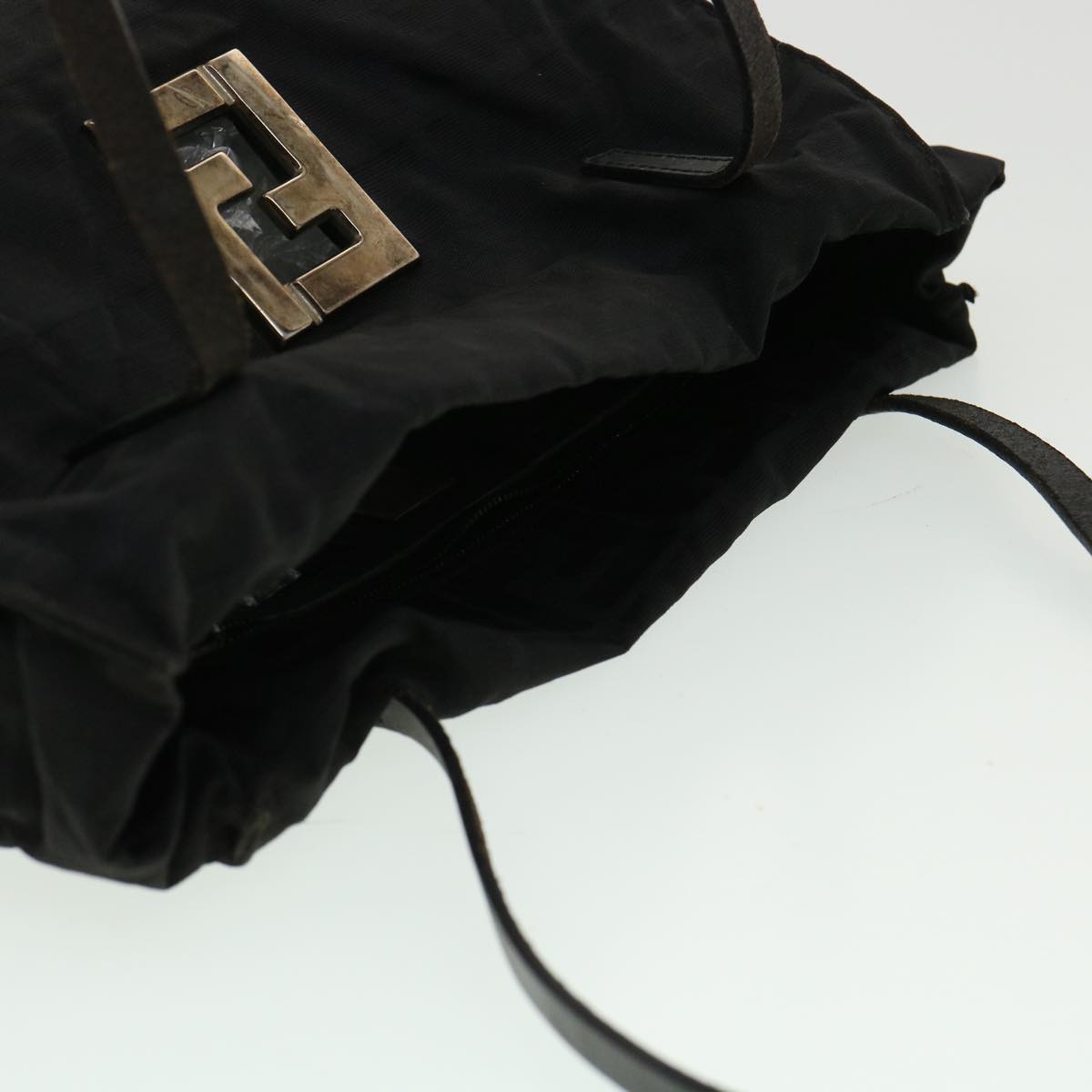 FENDI Zucca Canvas Tote Bag Nylon Black rd3648