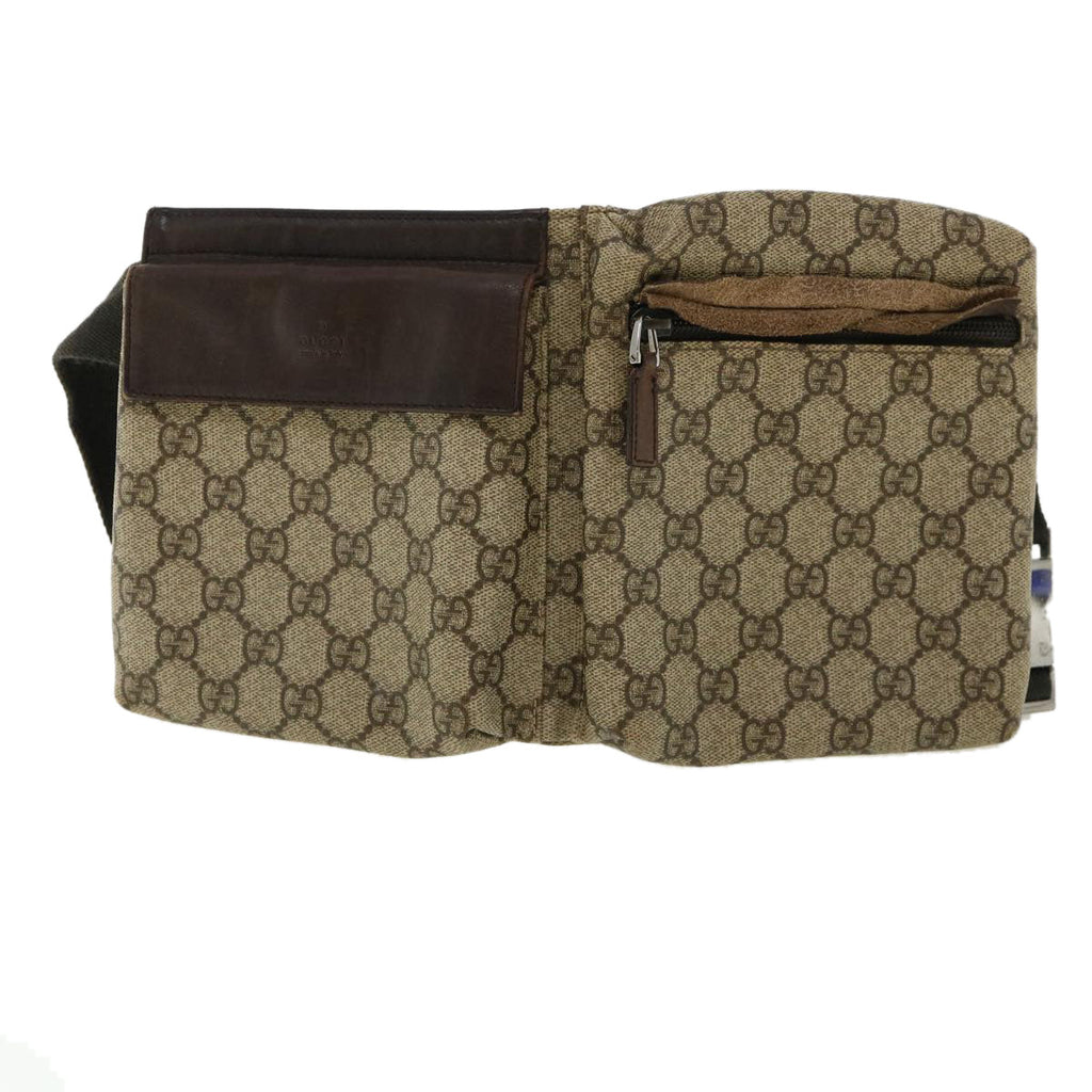 GUCCI GG Canvas Waist Bag Beige rd3809