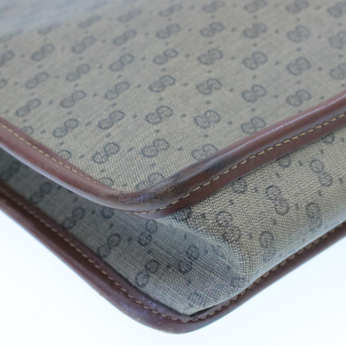 GUCCI Web Sherry Line Micro GG Canvas Clutch Bag Beige Red Green rd390