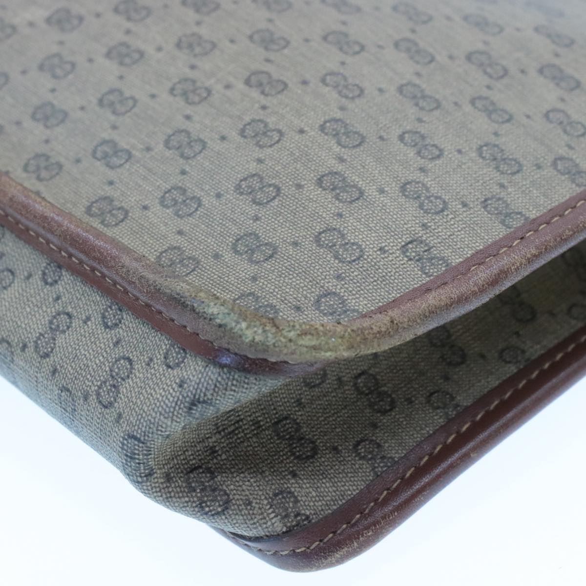 GUCCI Web Sherry Line Micro GG Canvas Clutch Bag Beige Red Green rd390