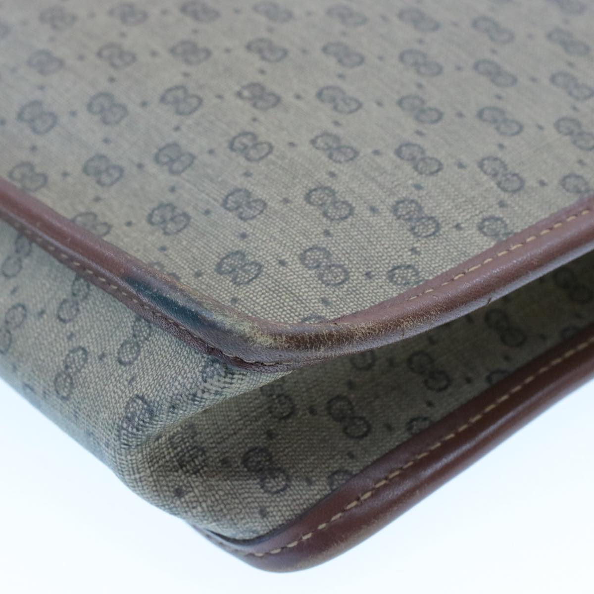GUCCI Web Sherry Line Micro GG Canvas Clutch Bag Beige Red Green rd390