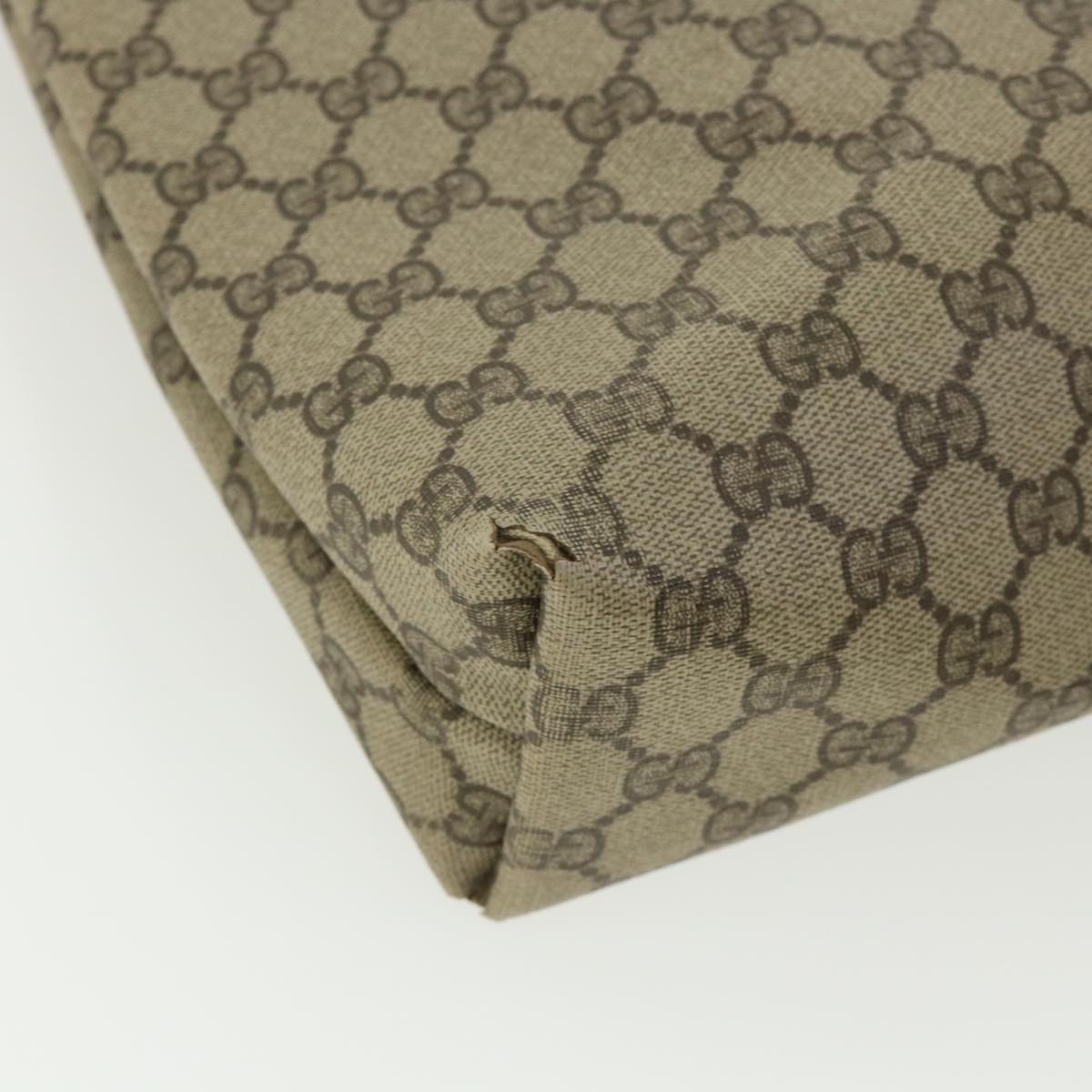 GUCCI Web Sherry Line GG Canvas Tote Bag PVC Leather Beige Green Red rd3959
