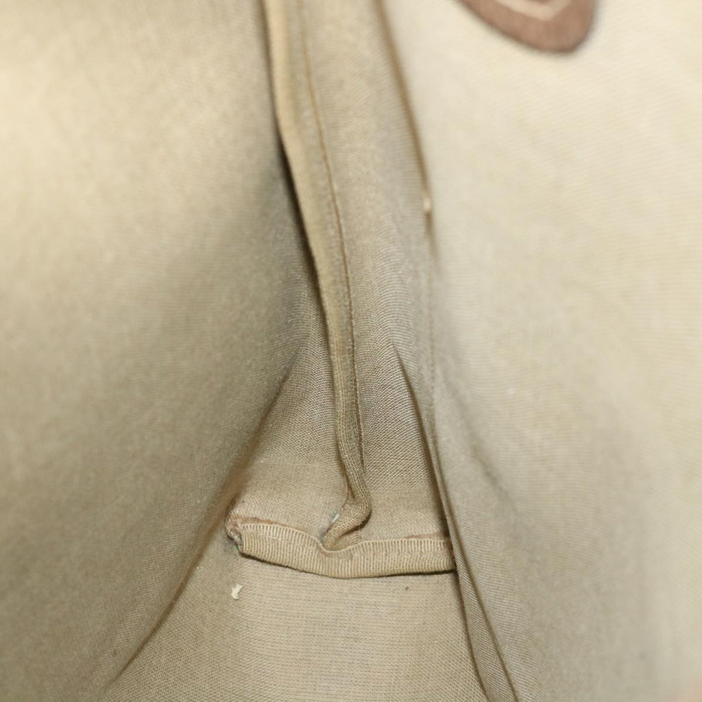GUCCI Web Sherry Line GG Canvas Tote Bag PVC Leather Beige Green Red rd3959