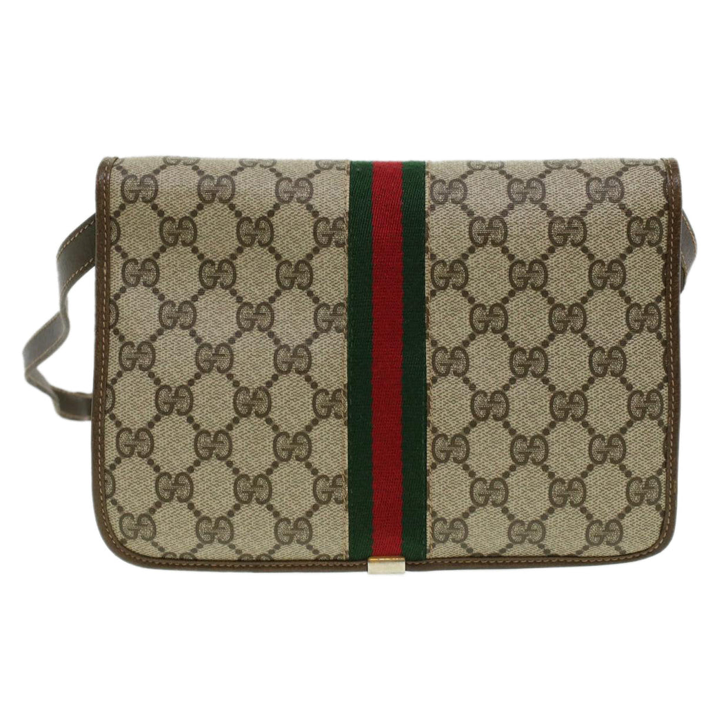GUCCI GG Canvas Shoulder Bag Beige rd3962