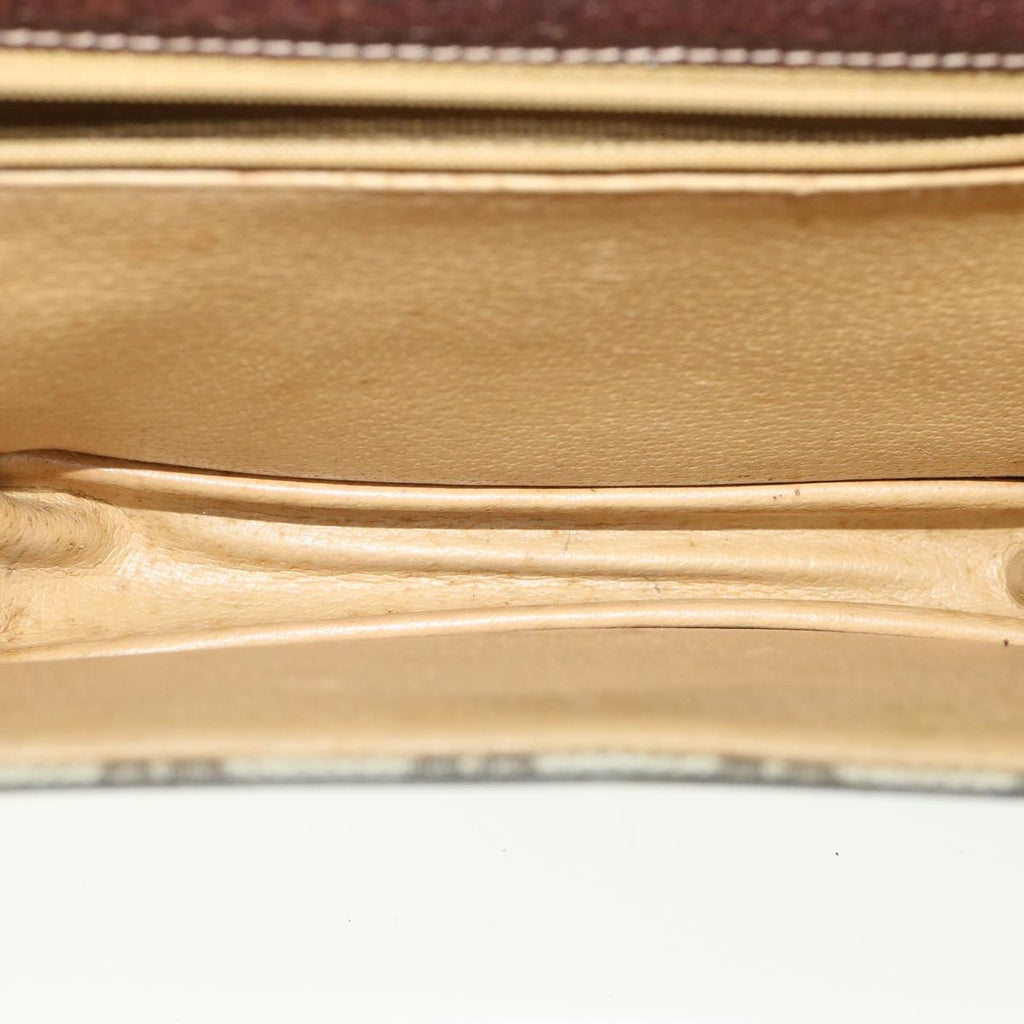 GUCCI Web Sherry Line GG Canvas Shoulder Bag PVC Leather Beige Green rd3964