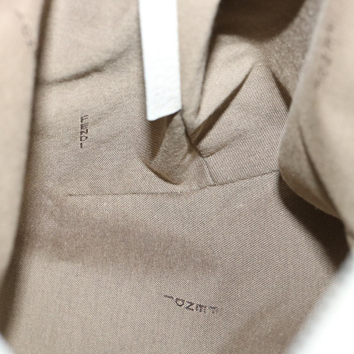 FENDI Zucca Canvas Hand Bag Nylon Leather White rd3994