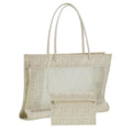 FENDI Zucca Canvas Tote Bag White rd4162