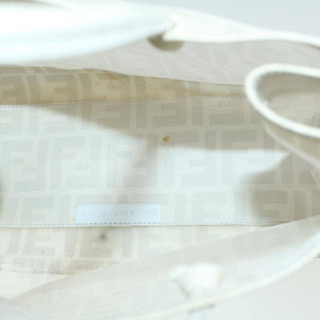 FENDI Zucca Canvas Tote Bag White rd4162
