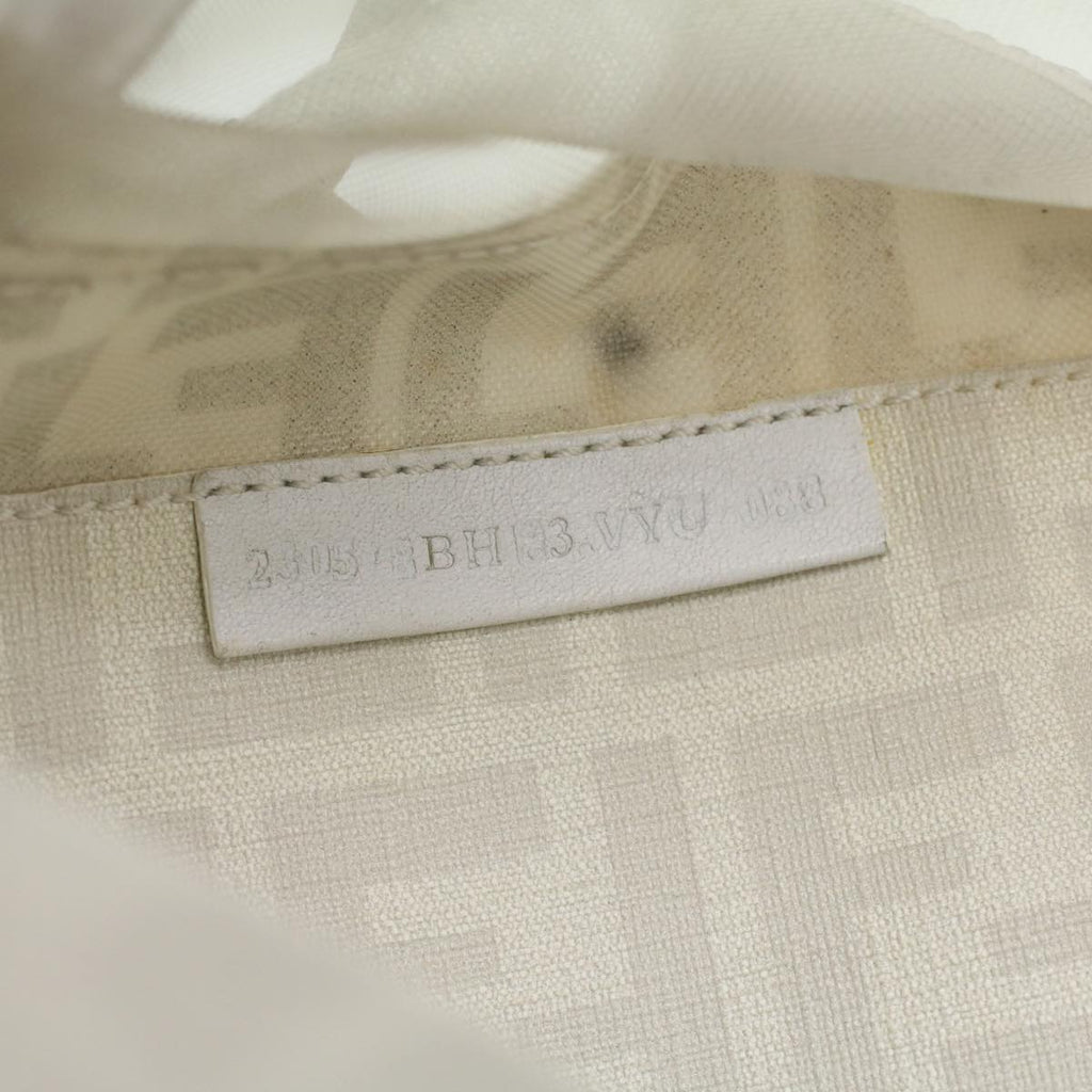 FENDI Zucca Canvas Tote Bag White rd4162