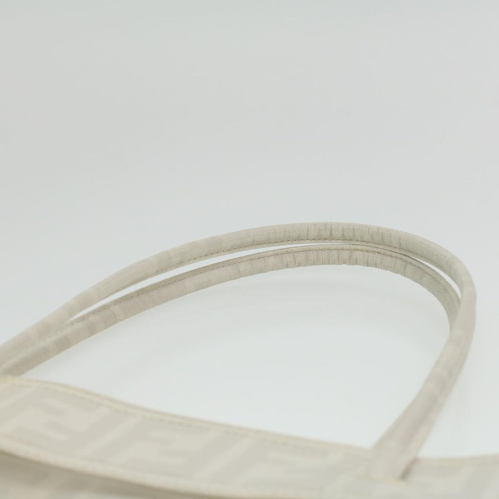 FENDI Zucca Canvas Tote Bag White rd4162