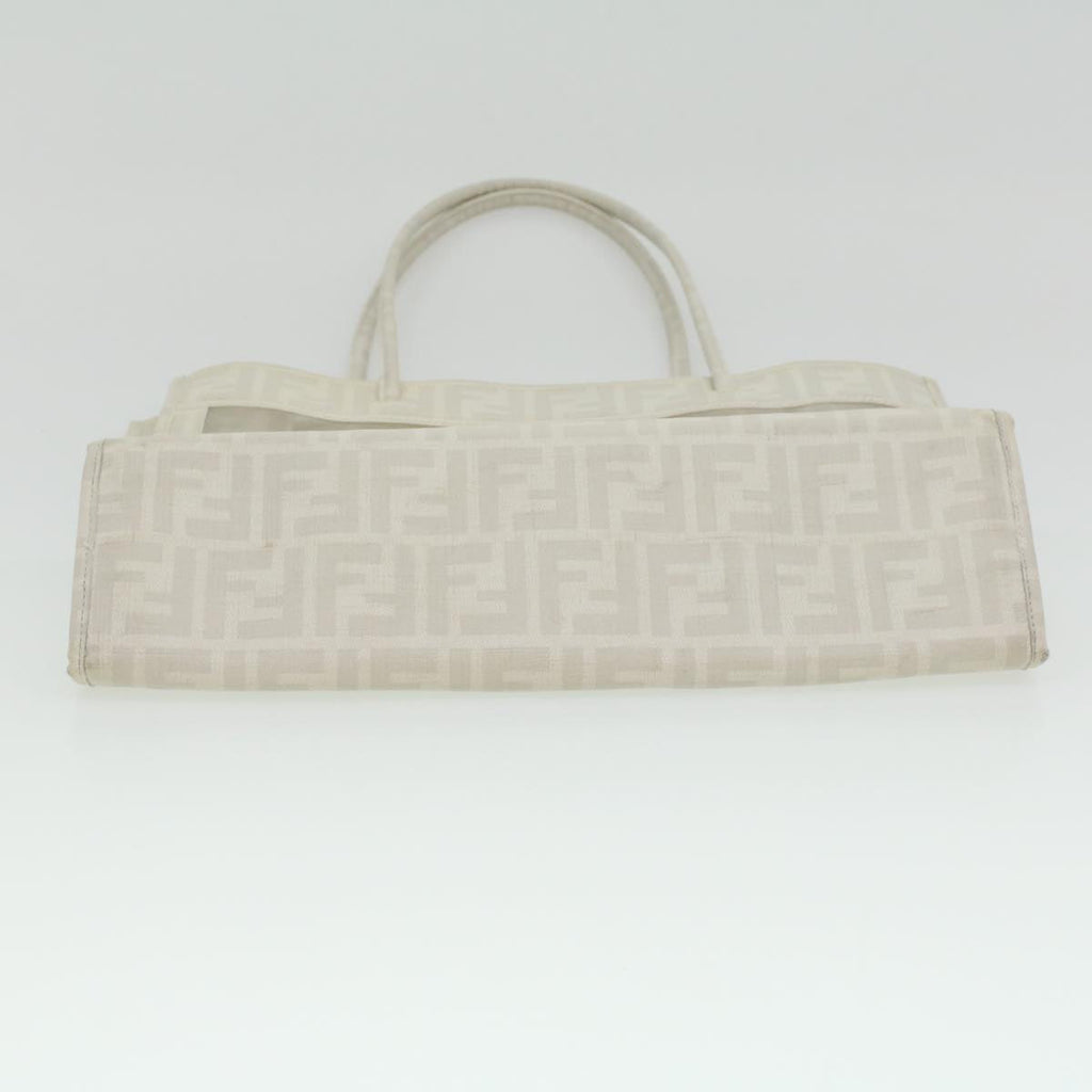 FENDI Zucca Canvas Tote Bag White rd4162