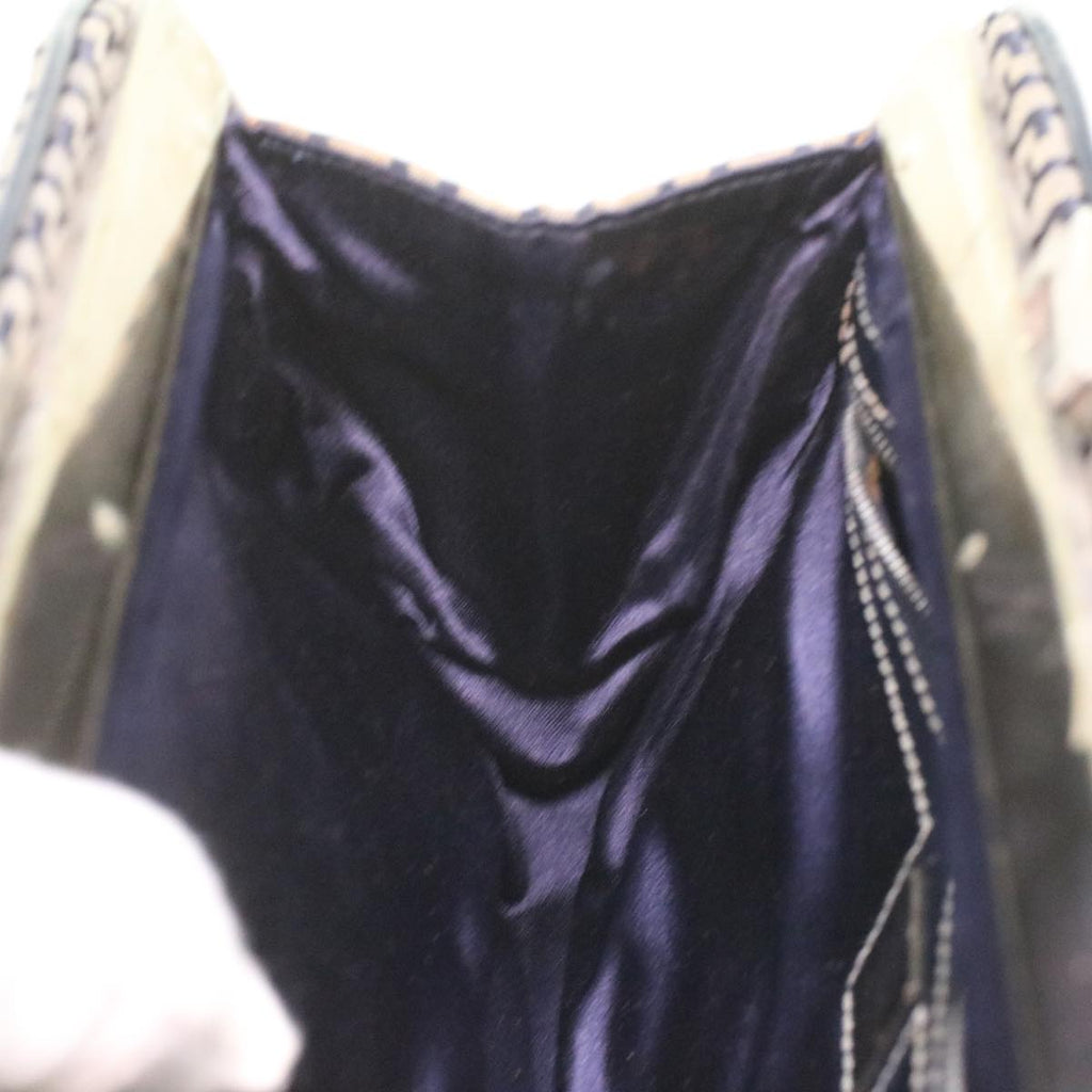 FENDI Zucchino Canvas Hand Bag Navy rd4260