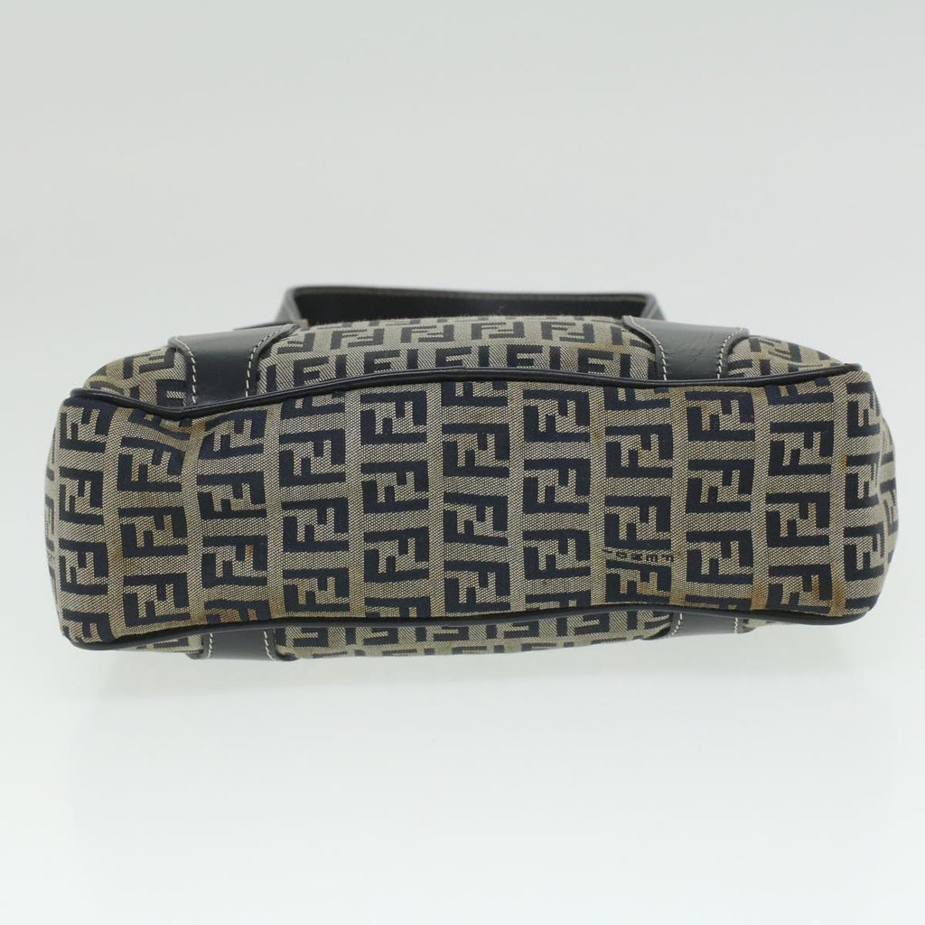 FENDI Zucchino Canvas Hand Bag Navy rd4260