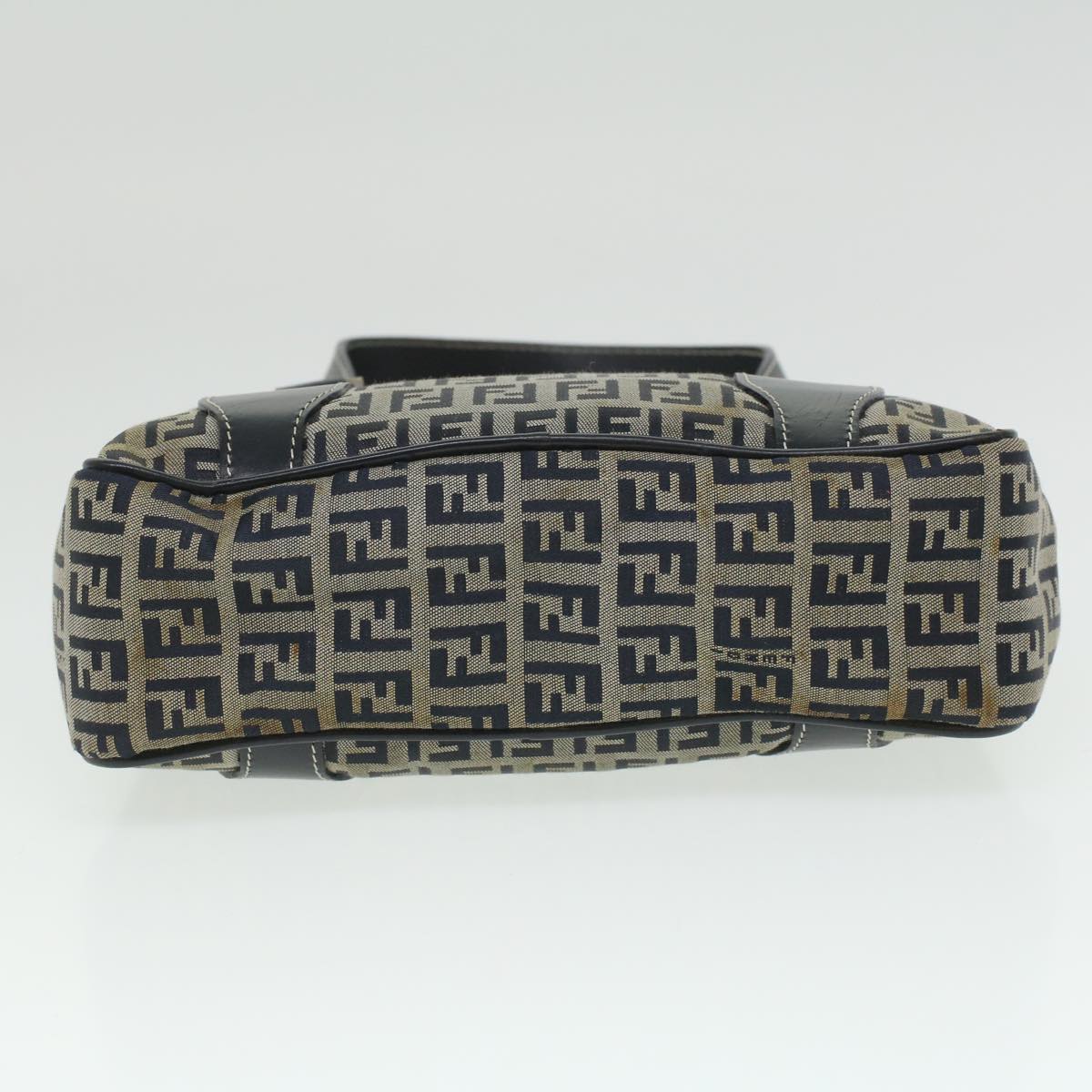 FENDI Zucchino Canvas Hand Bag Navy rd4260