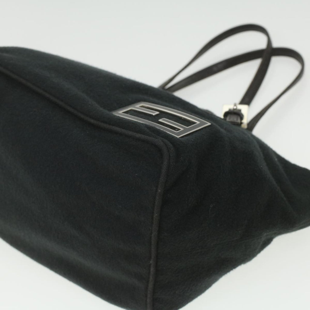 FENDI Hand Bag Wool Black rd4314