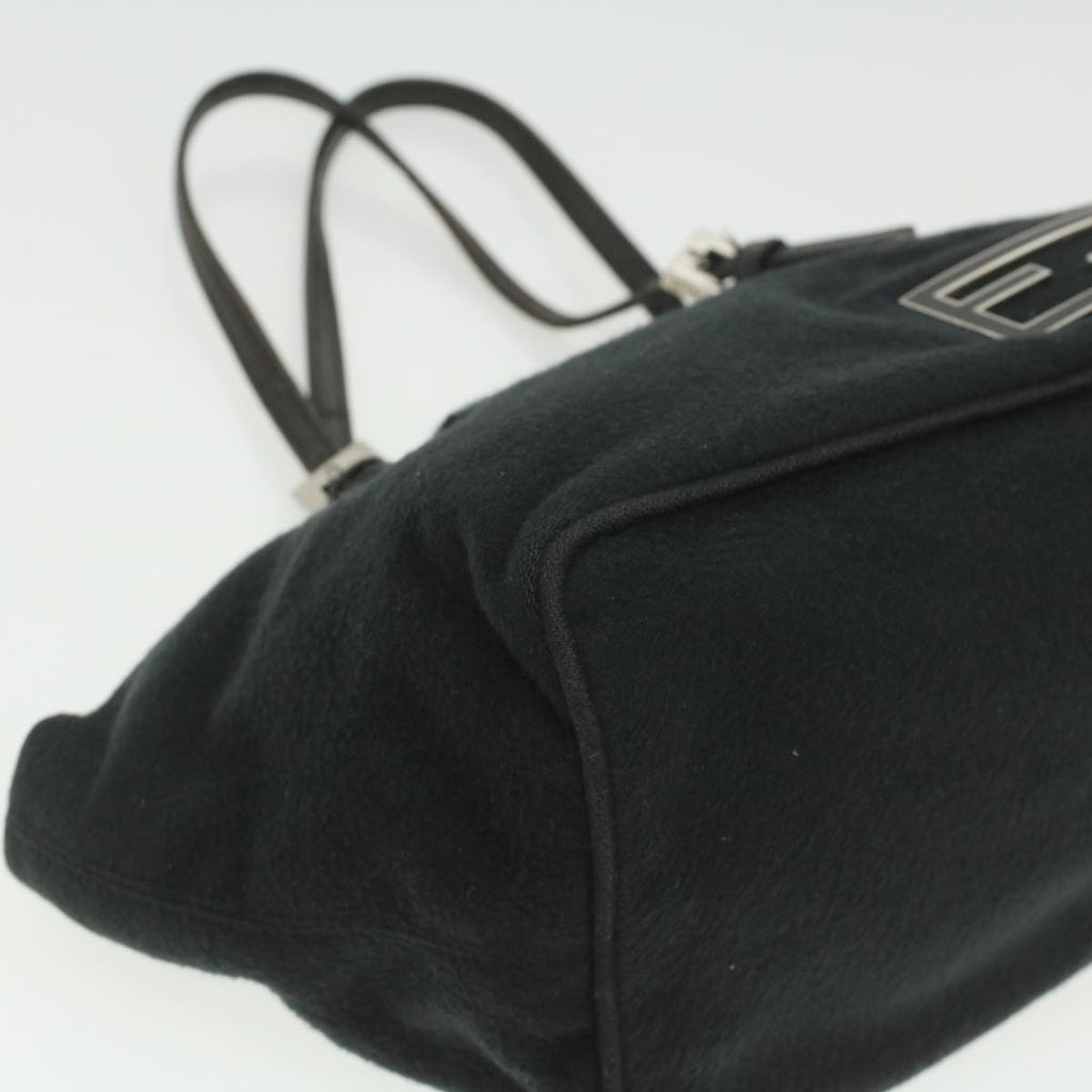 FENDI Hand Bag Wool Black rd4314