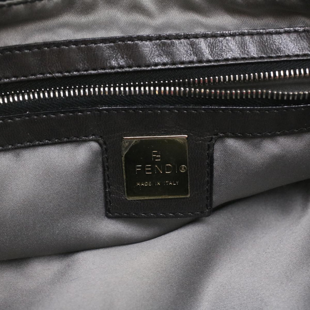FENDI Hand Bag Wool Black rd4314